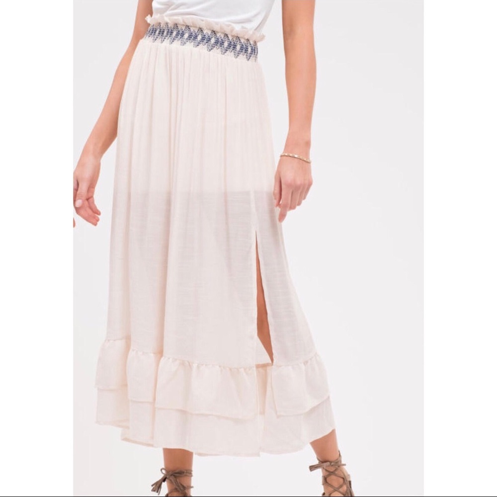 Gypsy BoHo Beachy skirt with slit